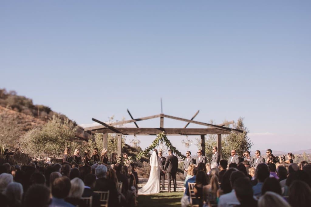 Retro Ranch wedding ceremony
