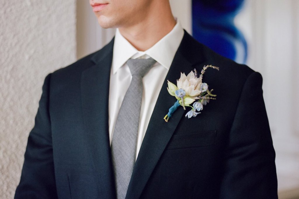 blue menswear wedding color ideas