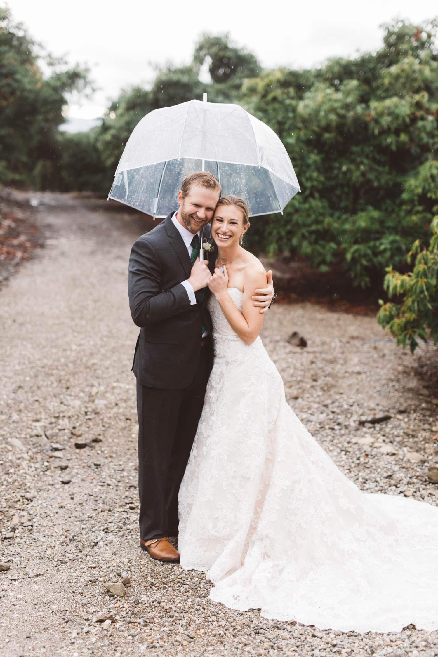 rainy day wedding