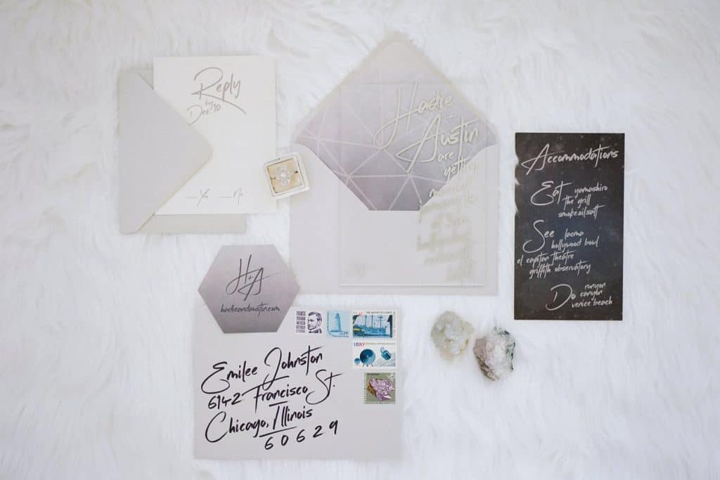 Acrylic wedding invitations