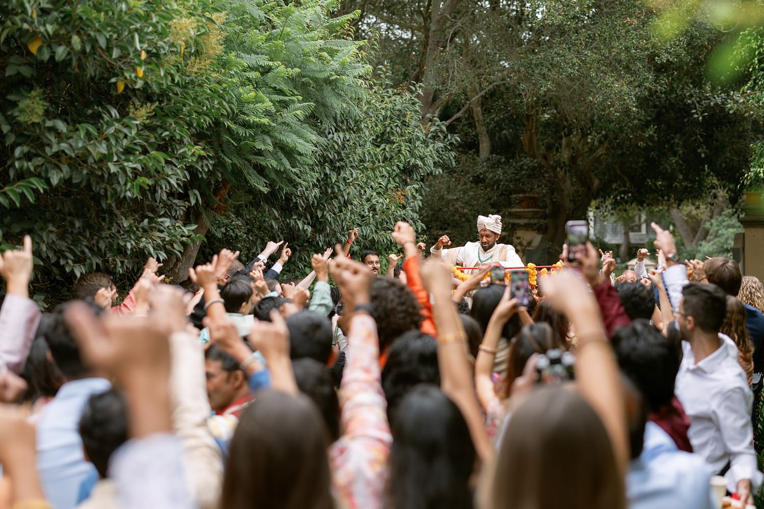 Santa Barbara South Asian wedding baraat