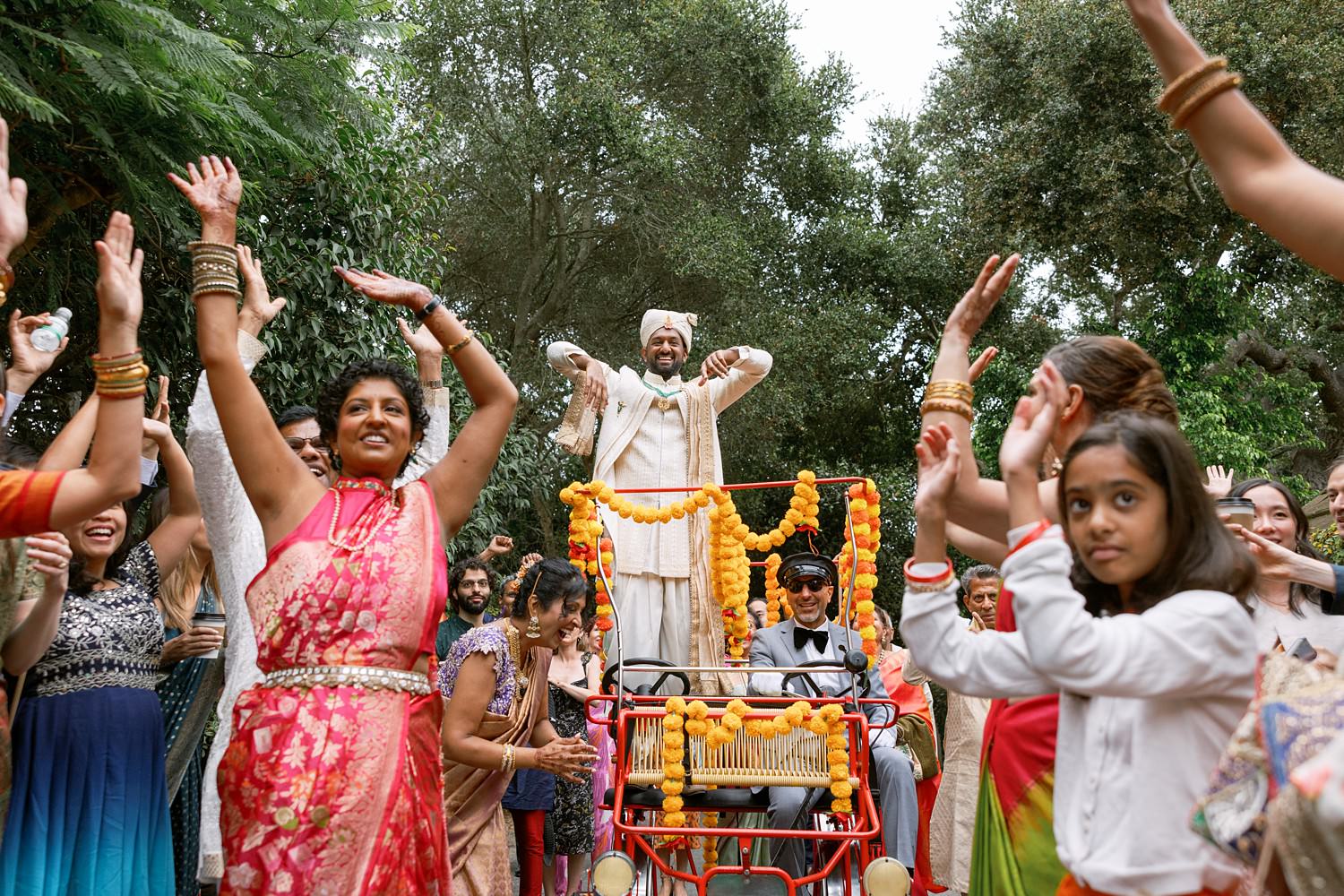 Santa Barbara South Asian wedding baraat