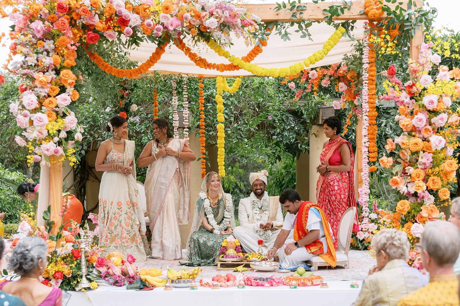 Santa Barbara South Asian wedding ceremony