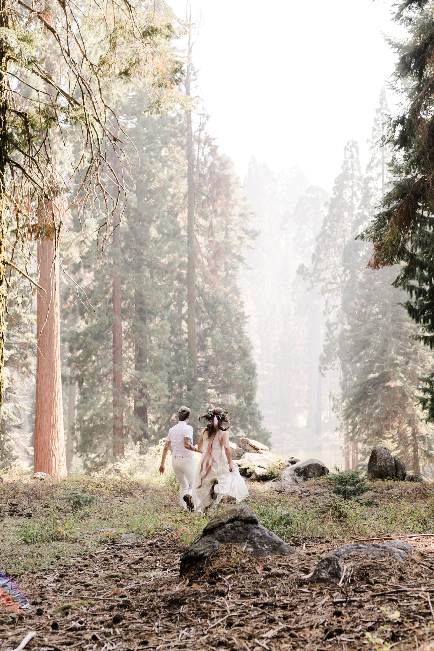 Sequoia National Forest camp wedding photographer