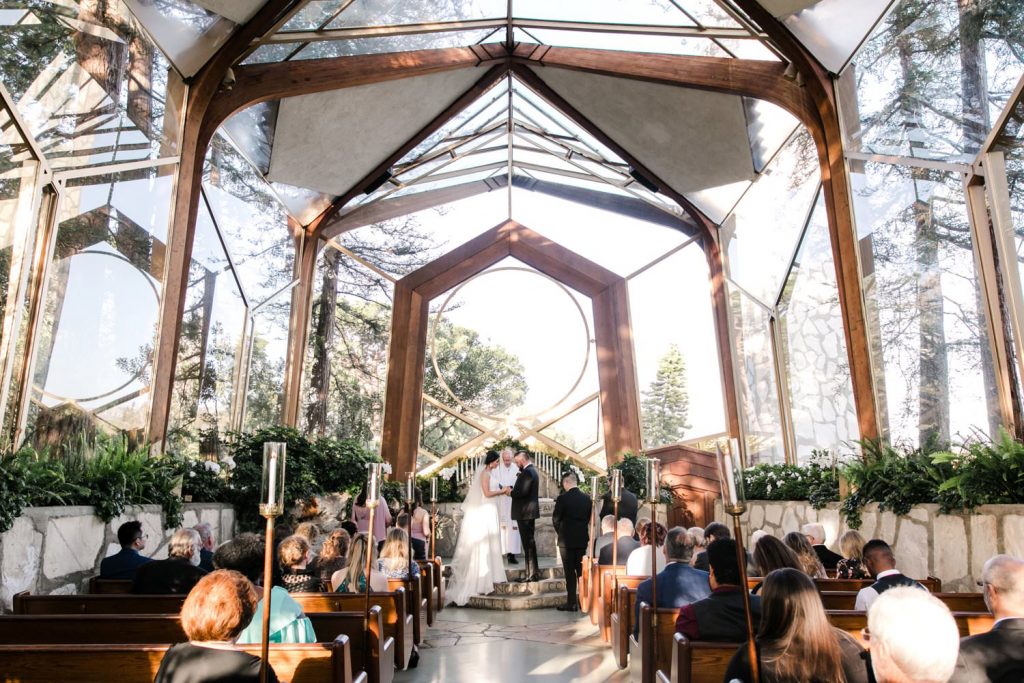 Wayfarers Chapel wedding ceremony photos