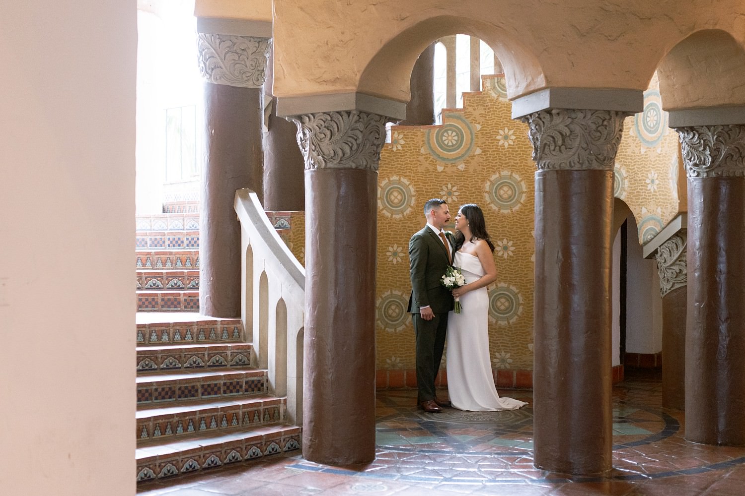 Santa Barbara Courthouse elopement photos
