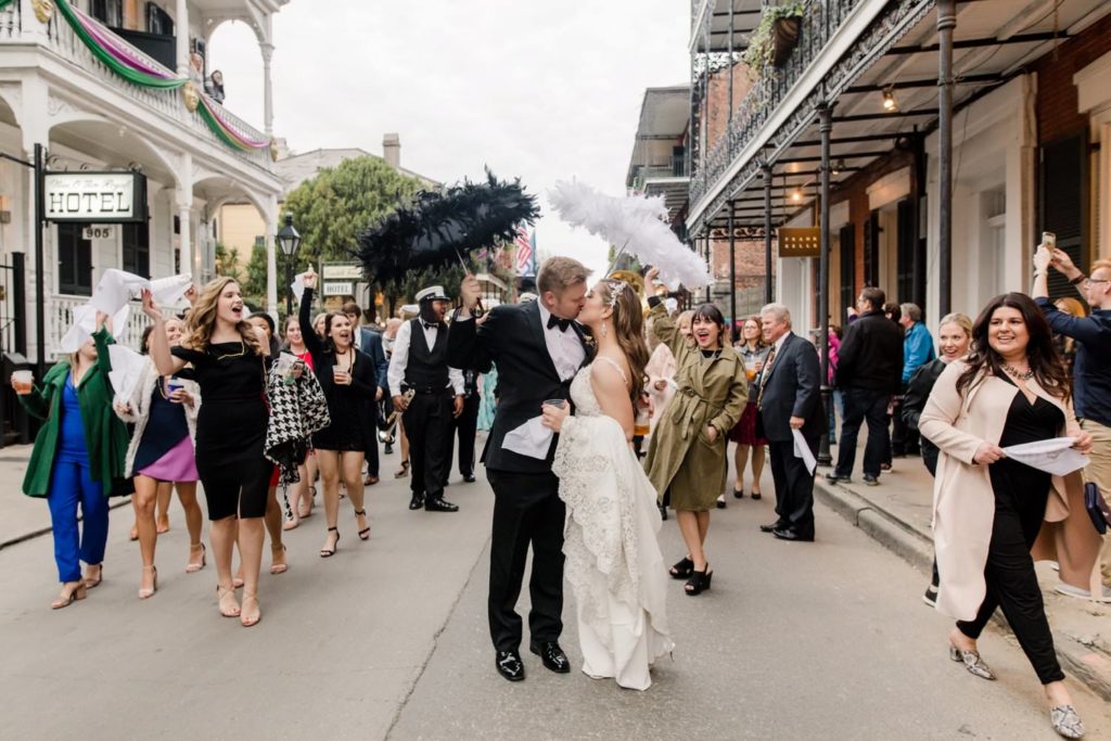 New Orleans second line wedding photos