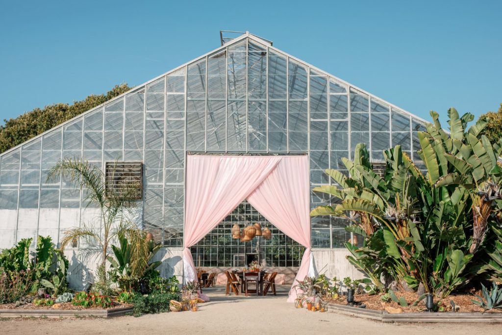 Dos Pueblos Orchid Farm greenhouse wedding reception