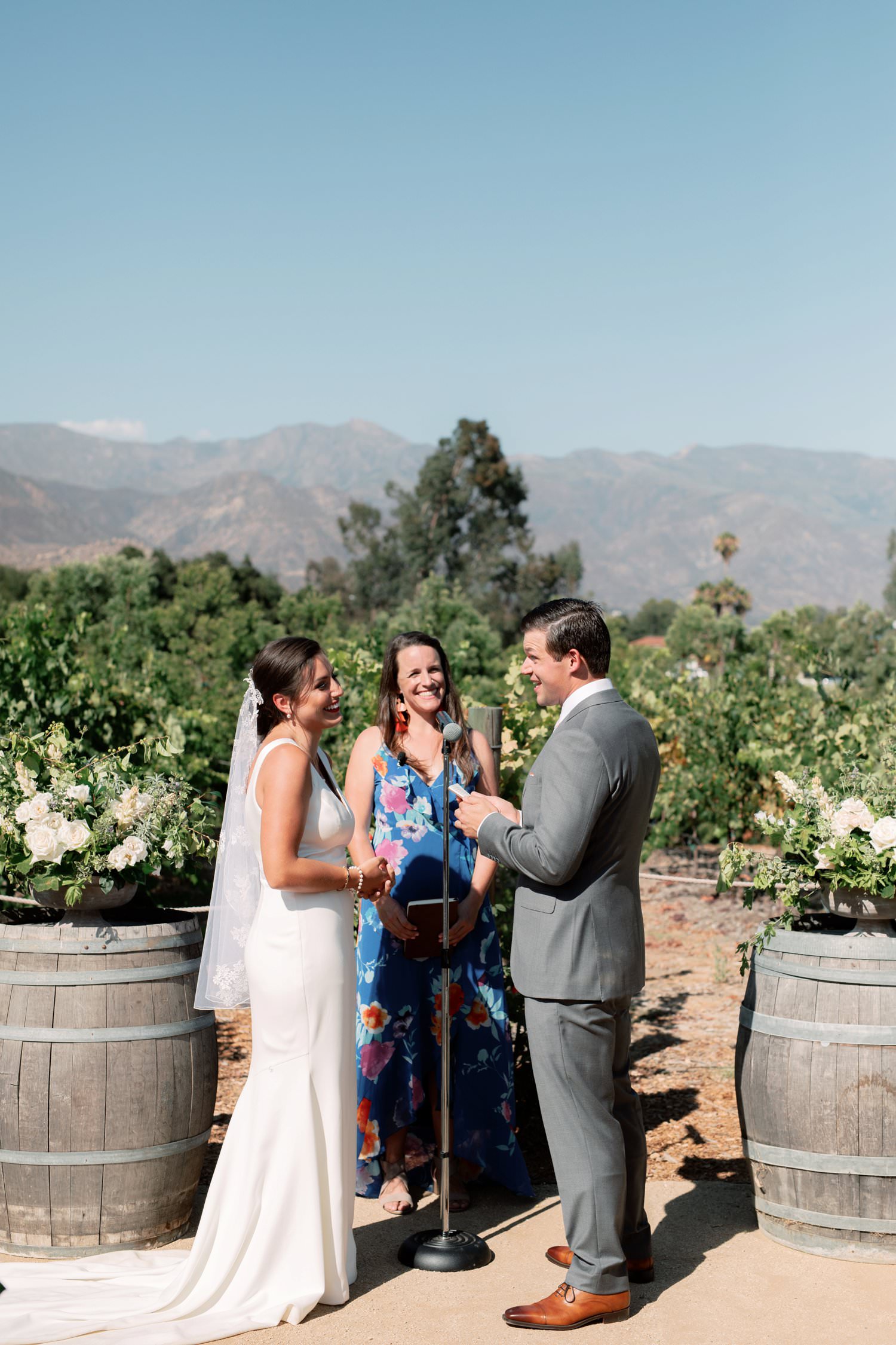 Topa Mountain Winery wedding ceremony