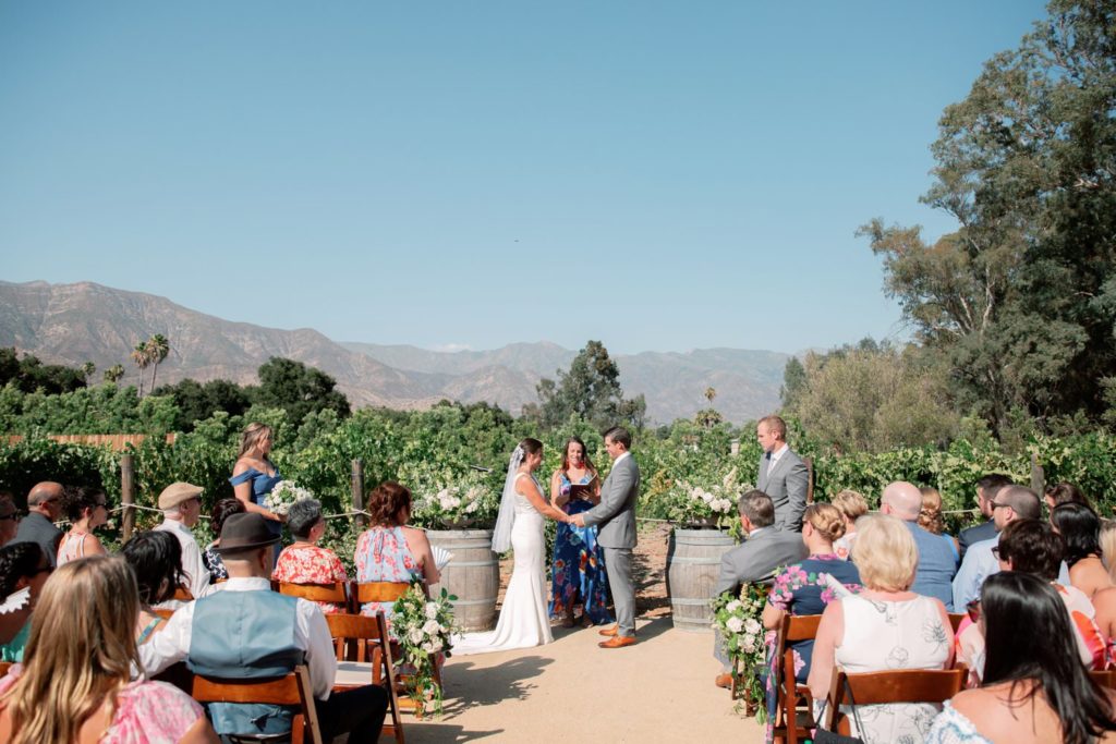 Topa Mountain Winery wedding ceremony
